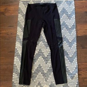 Black pant with faux leather